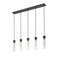 Z-Lite Beau Linear Chandelier, 5-Light, 4.75 In.W x 42 In.L x 12.75 In.H, Matte Black/Clear 740P-5L-MB - alternate 5